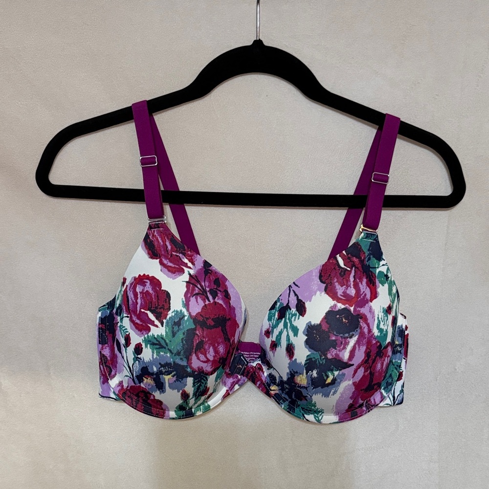 NWOT Soma Floral Underwire Bra in Purple and White